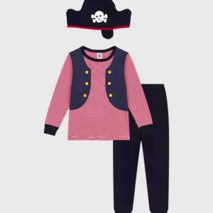 Pigiama travestimento da pirata in cotone bambino