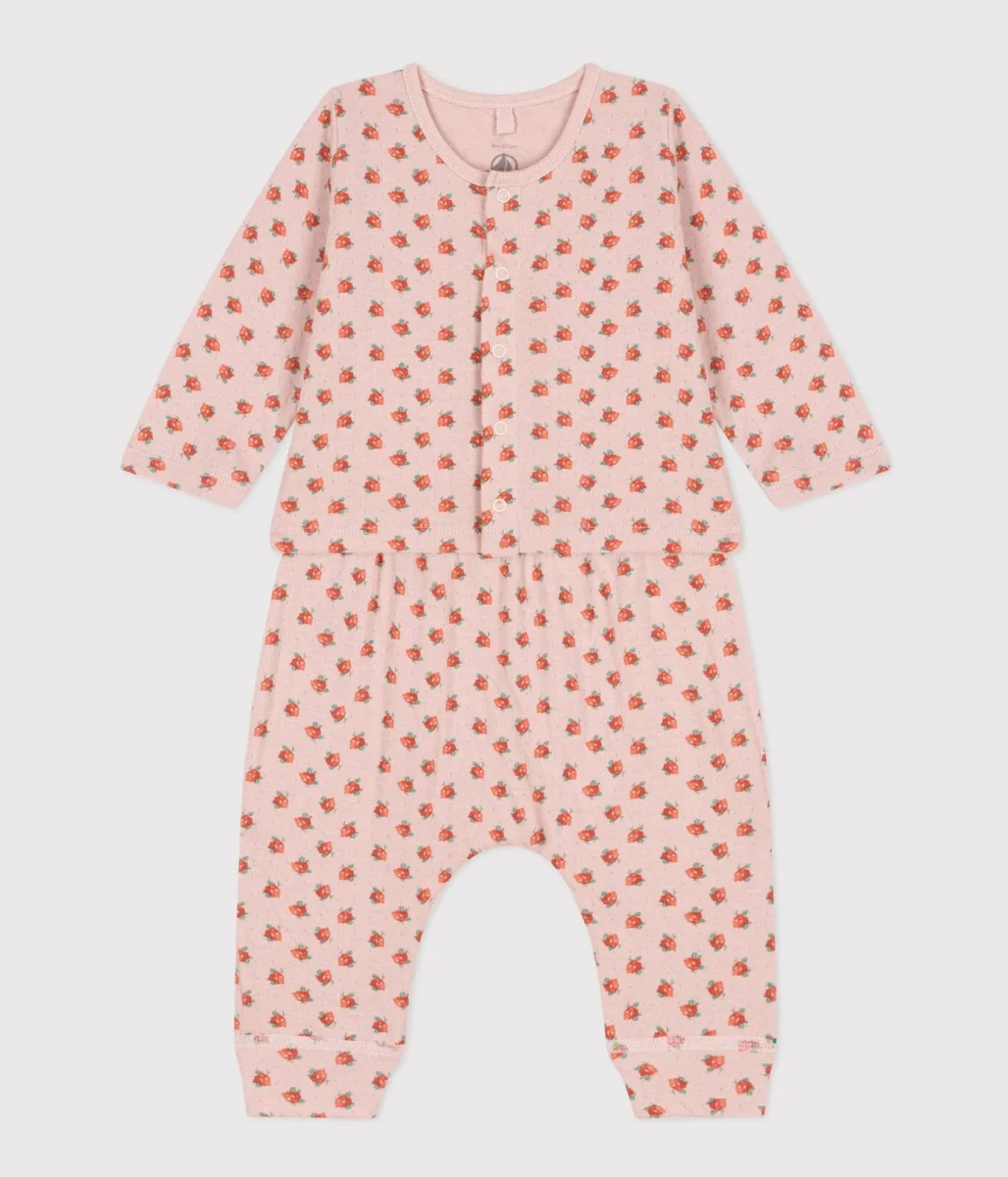 COMPLETO IN TUBIQUE CON STAMPA A FIORI PER BEBÈ - immagine 4