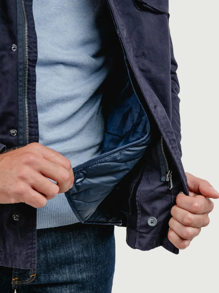 FIELD JACKET IN COTONE CON IMBOTTITURA SEPARABILE BLU NAVY - immagine 8