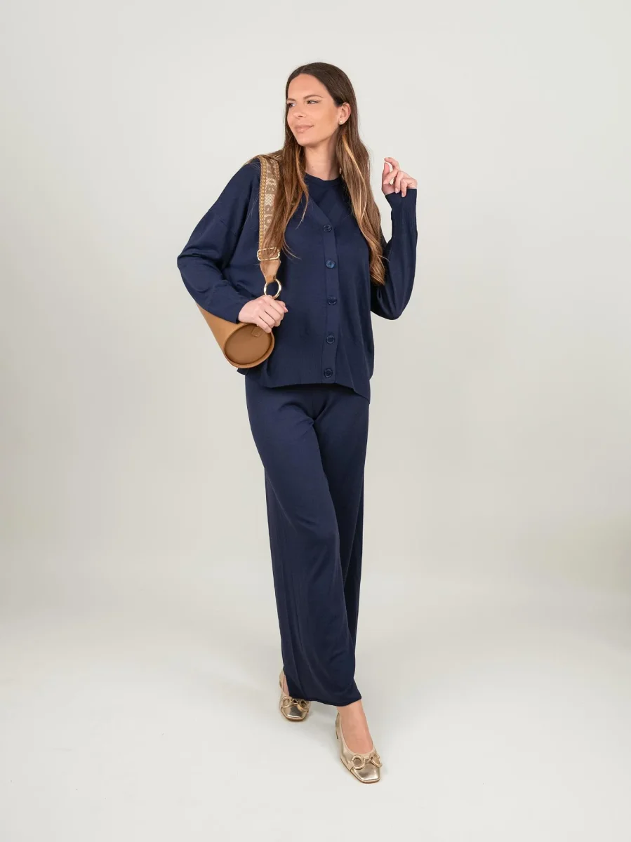 CARDIGAN IN MAGLIA BLU - immagine 6