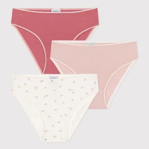Set di 2 slip in cotone ed elastan rosa