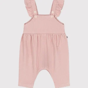 Salopette in velluto rosa