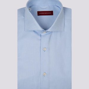CAMICIA AZZURRA IN COTONE REGULAR FIT