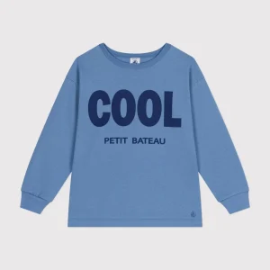 T-shirt a maniche lunghe in jersey bluette