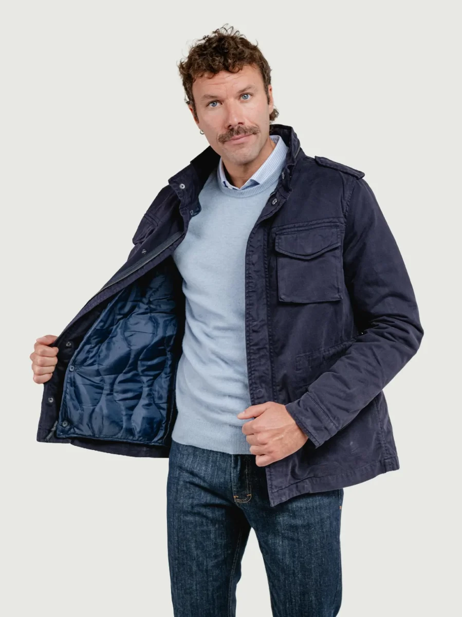 FIELD JACKET IN COTONE CON IMBOTTITURA SEPARABILE BLU NAVY - immagine 7