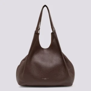 Borsa a spalla Dua in pelle martellata testa moro