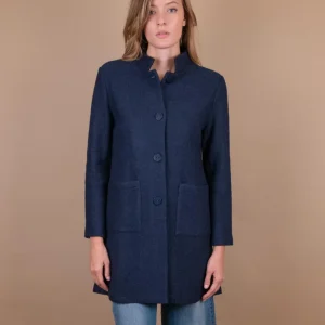 CAPPOTTINO SFODERATO IN LANA COTTA BLU