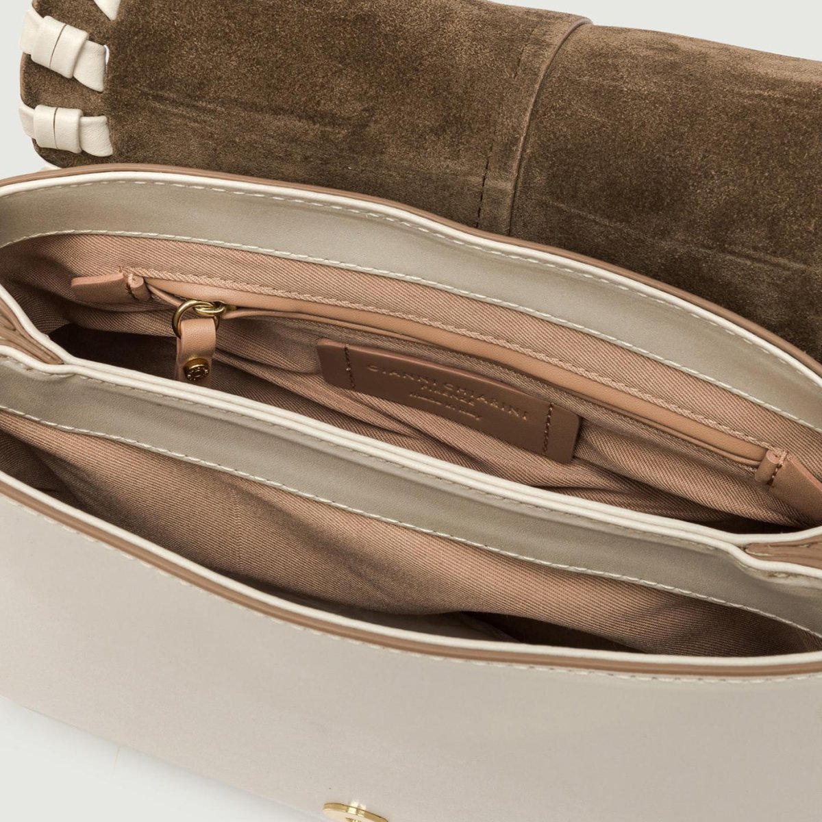 Borsa a spalla Helena Round special in pelle Marble - immagine 5