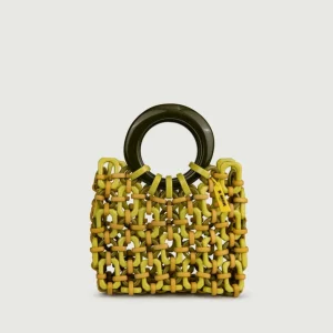 BORSA CON MANICI IN RESINA MULTICOLOR LIME "DOLL"