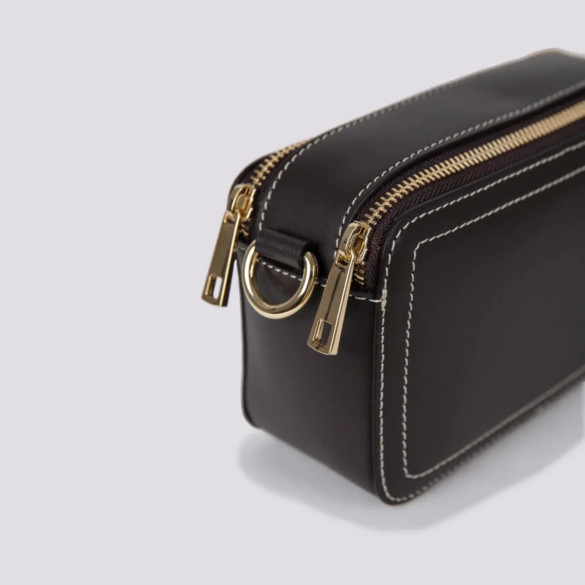 BORSA A TRACOLLA YOURS IN PELLE MARRONE - immagine 4