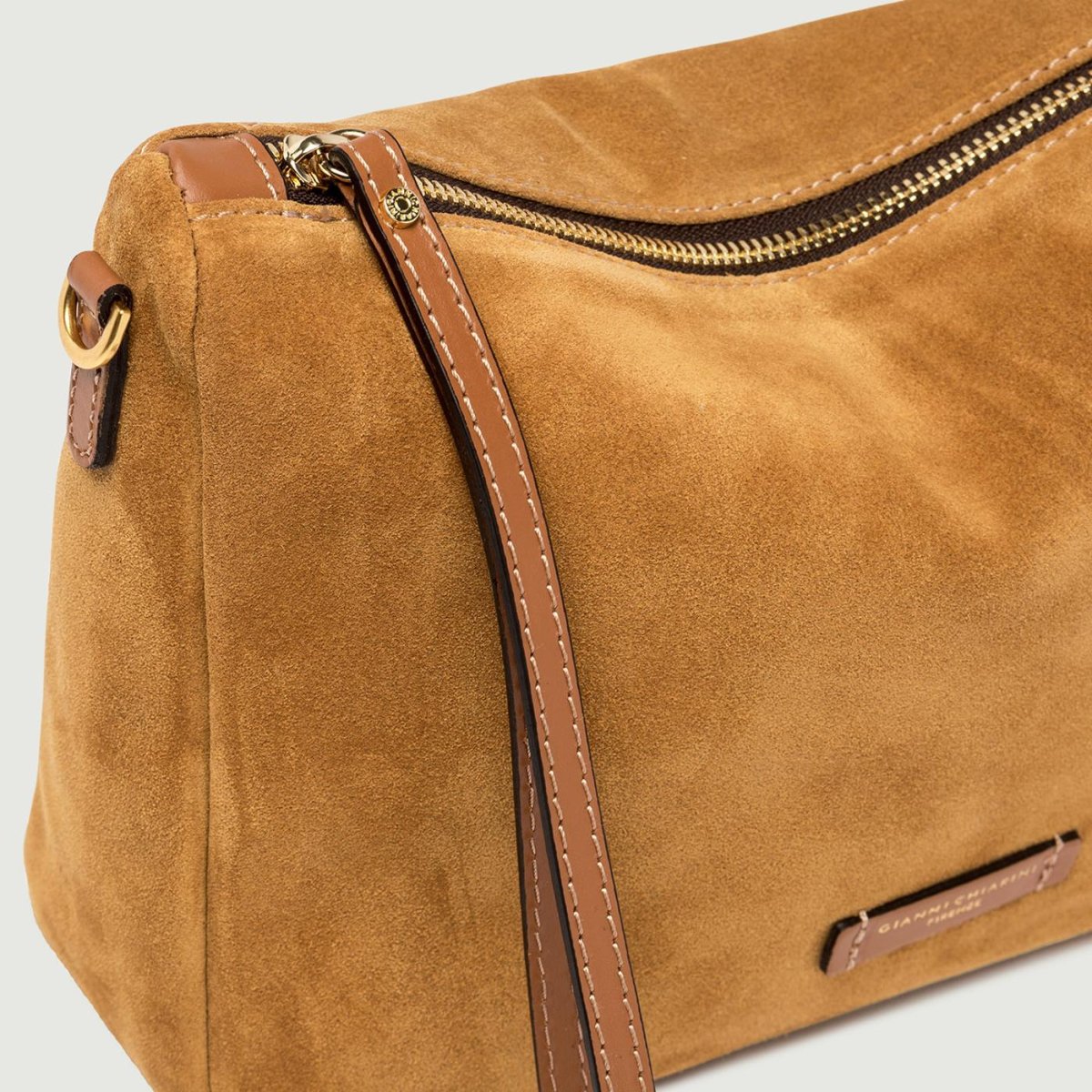 Borsa a mano Nora in camoscio cuoio - immagine 6