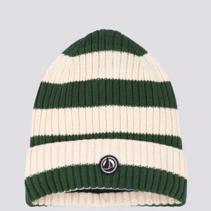 BERRETTO IN MAGLIA A RIGHE E FODERA IN PILE