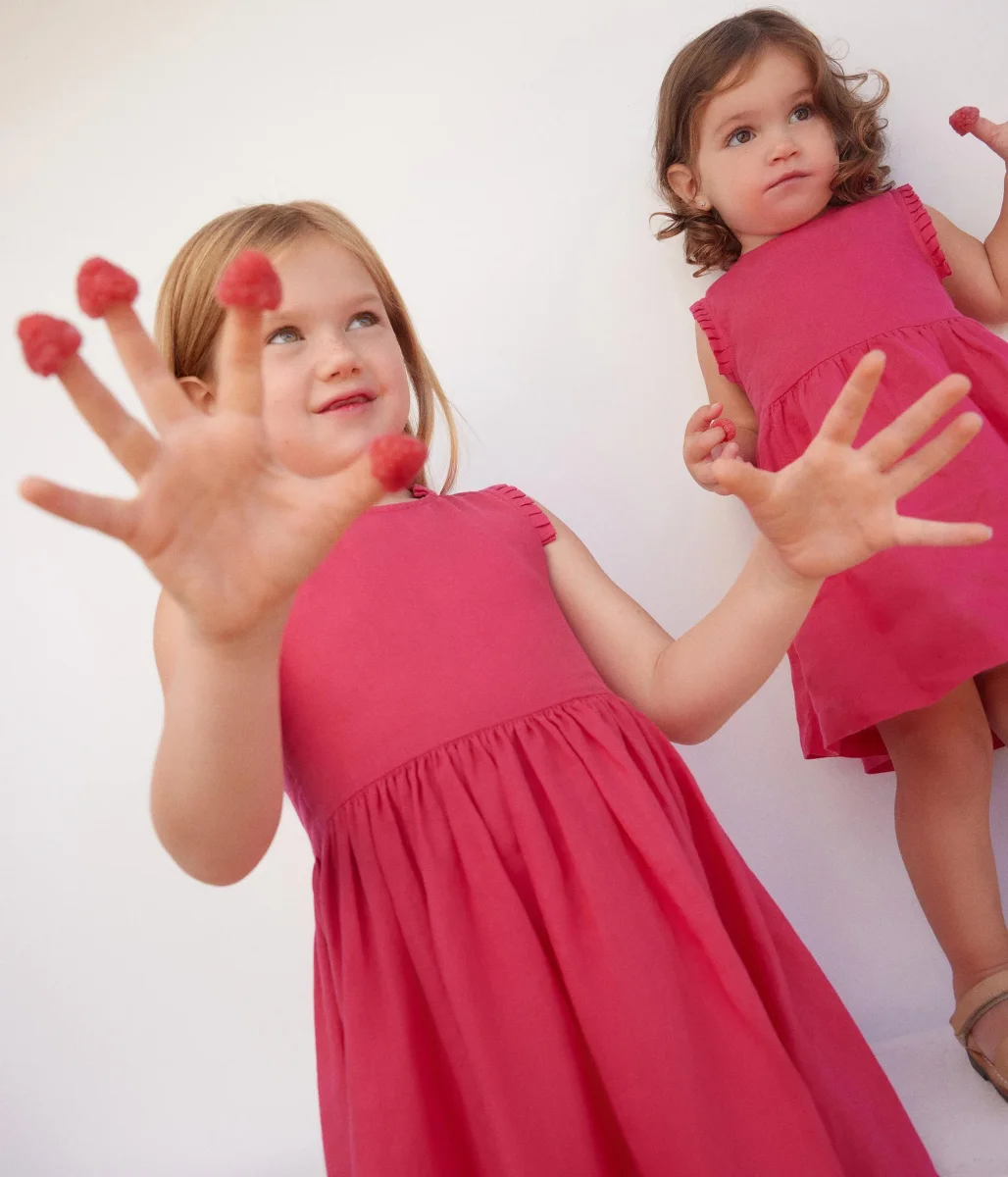 ABITO ROSA SENZA MANICHE IN LINO - immagine 5