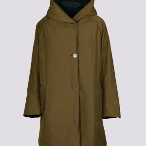 IMPERMEABILE REVERSIBILE WATER REPELLENT VERDE E NERO