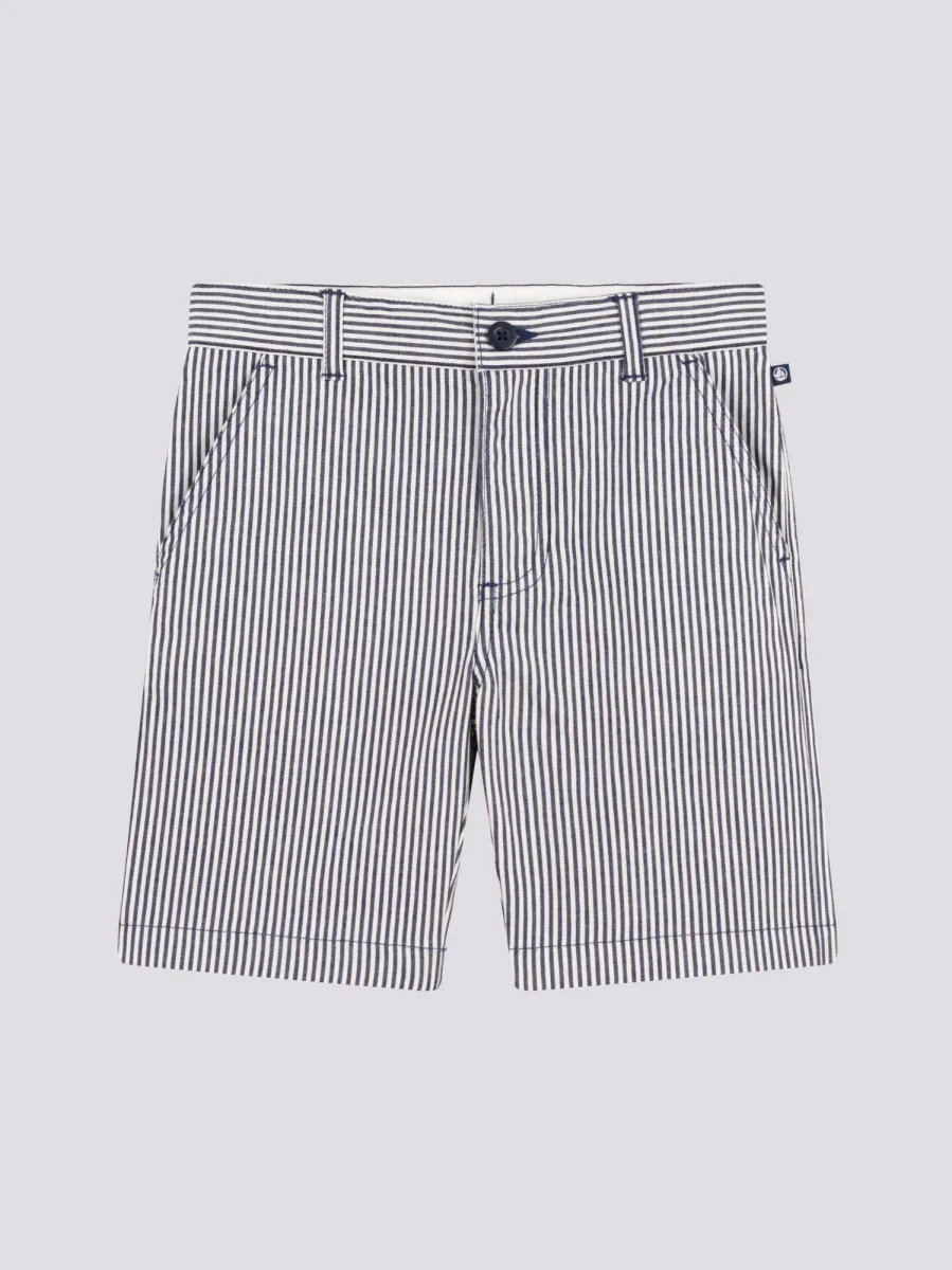 BERMUDA BAMBINO IN TELA DI COTONE A RIGHE
