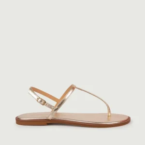 SANDALO INFRADITO PLATINO CON CINTURINO POSTERIORE