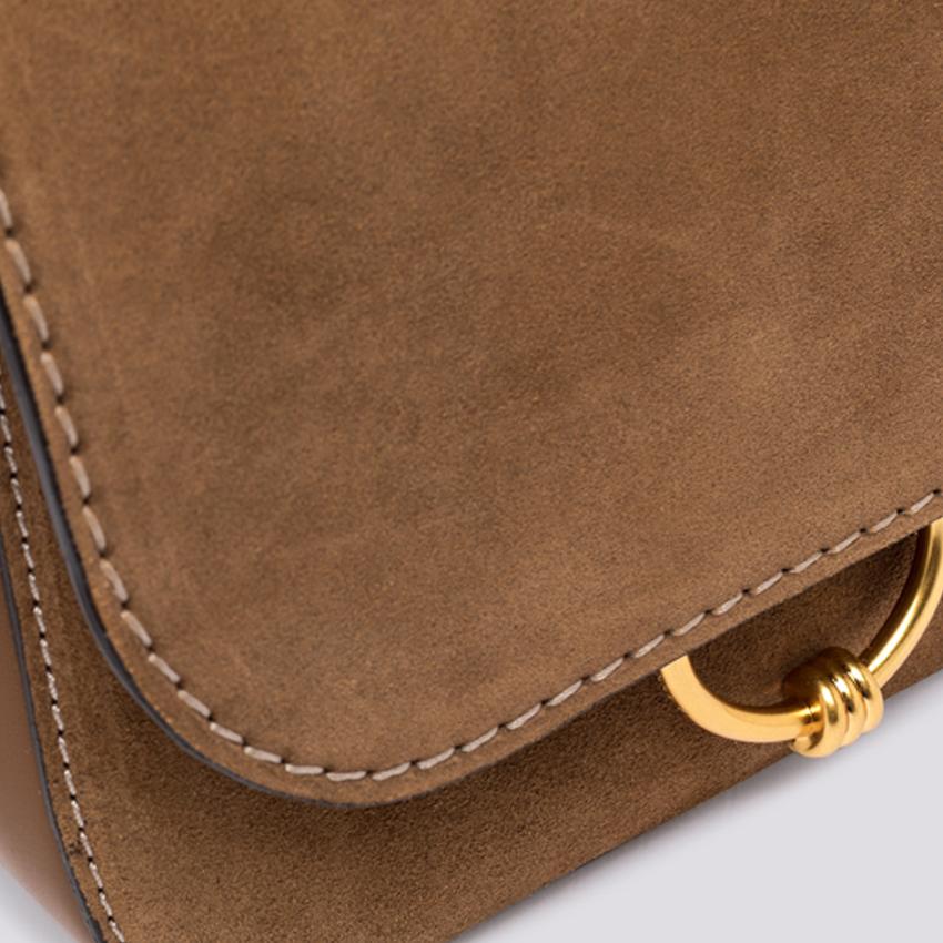 BORSA tracolla Meg In suede marrone - immagine 6