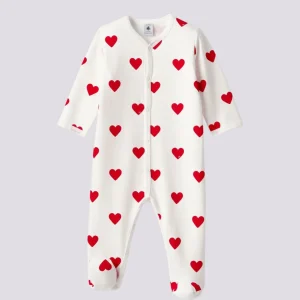 TUTINA PIGIAMA A CUORI ROSSI BEBÈ