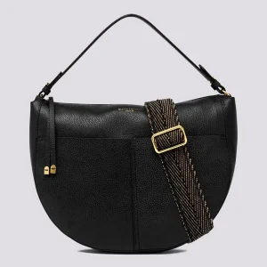 BORSA a spalla Ginko in PELLE nera
