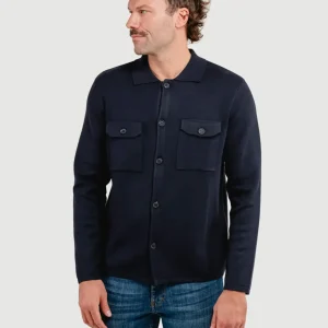 OVERSHIRT IN MISTO LANA BLU NAVY