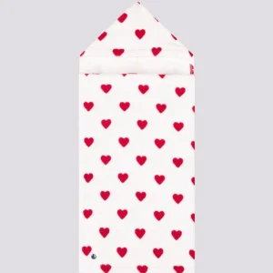 MANTELLINA DA BAGNO BEBÈ IN SPUGNA A CUORICINI