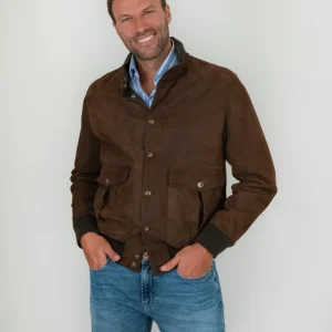 GIUBBOTTO IN CAMOSCIO TESTA MORO