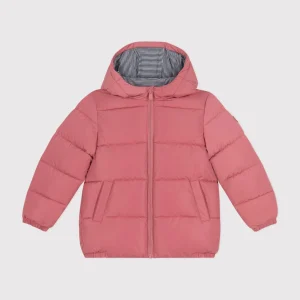 Piumino rosa in micropile bambina