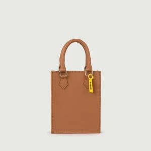 BORSA IN PELLE MARRONE BABY