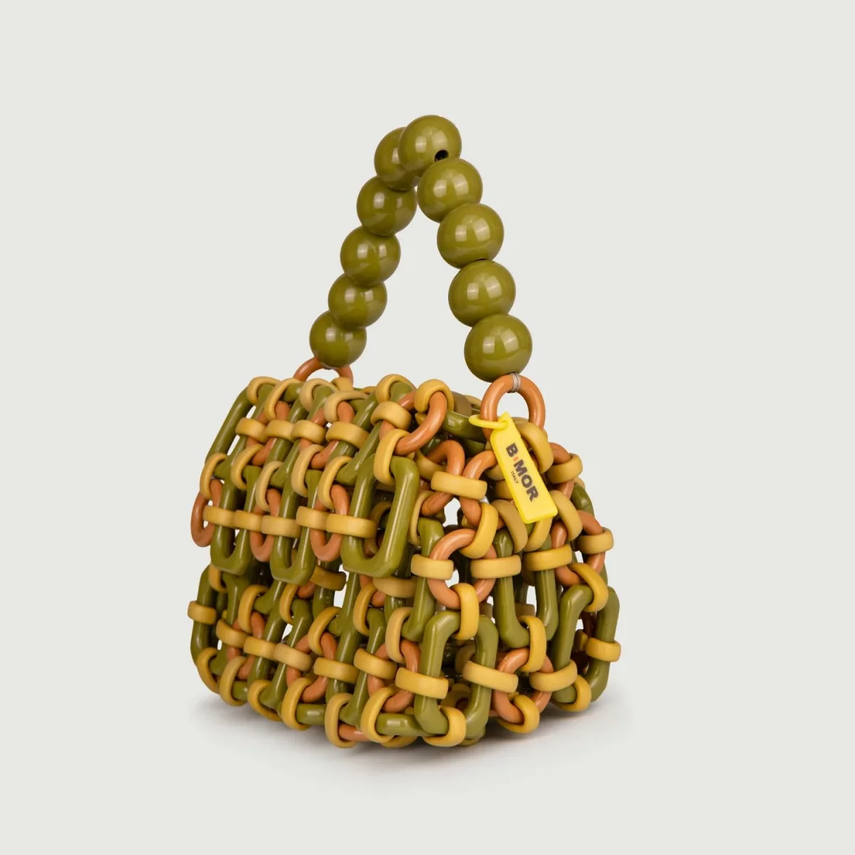 BORSA A BAULETTO IN RESINA MULTICOLOR VERDE "BUBBLE" - immagine 3