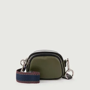 BORSA A TRACOLLA TRIS IN PELLE VERDE