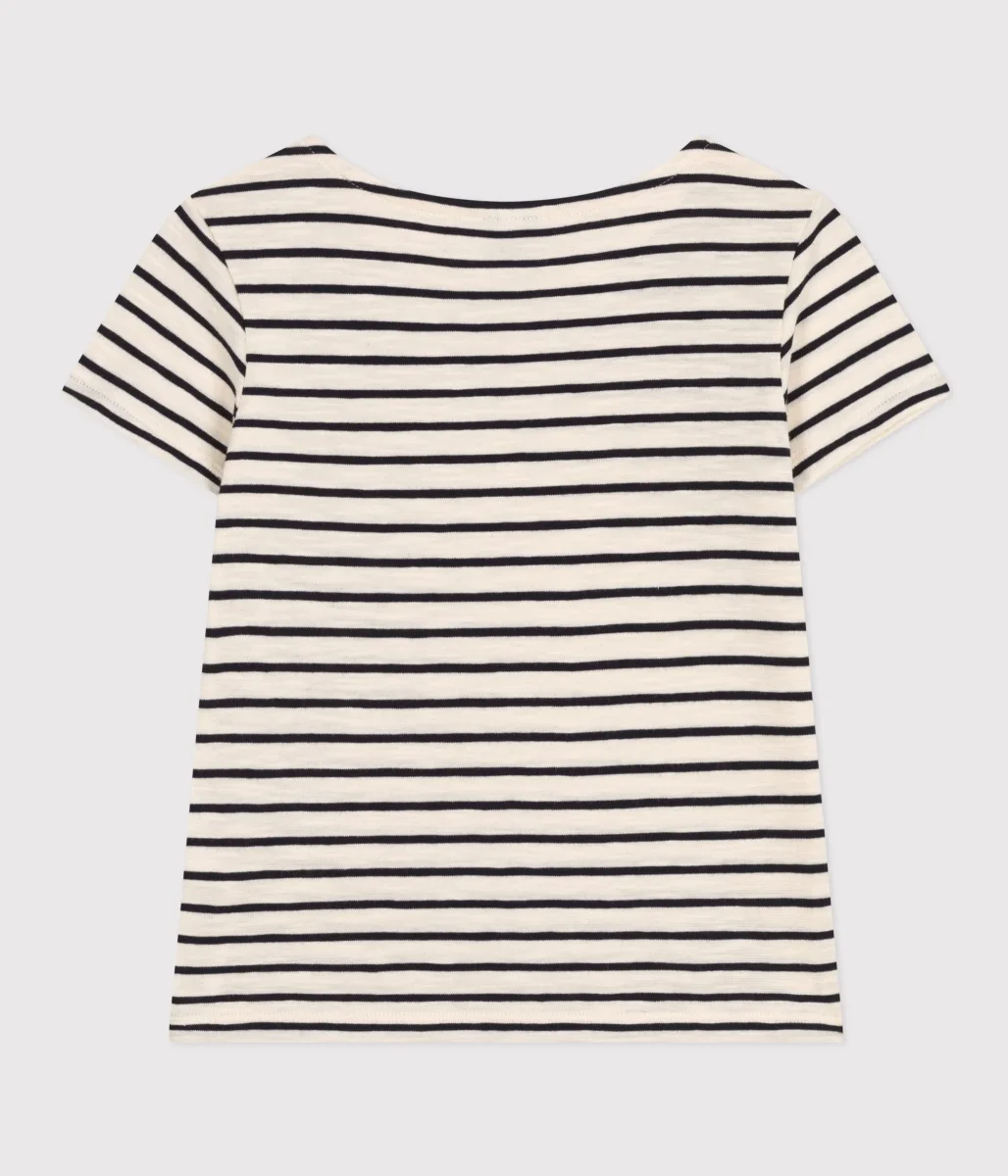 T-SHIRT A RIGHE IN JERSEY FIAMMATO BAMBINA - immagine 5