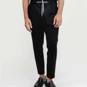 PANTALONE CON COULISSE IN JERESEY NERO