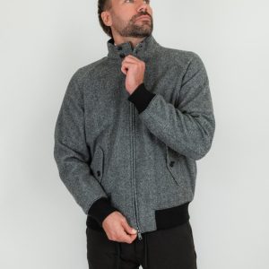 GIACCA G9 IN LANA GRIGIA SPIGATA