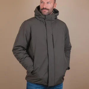 PARKA IMBOTTITO IN TESSUTO TECNICO VERDE