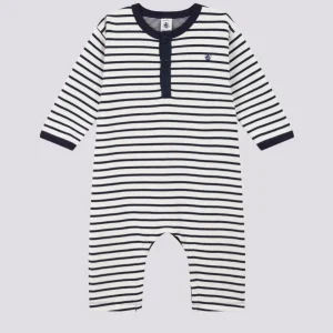 TUTINA LUNGA IN JERSEY SPESSO A RIGHE STILE MARINIÈRE PER BEBÈ