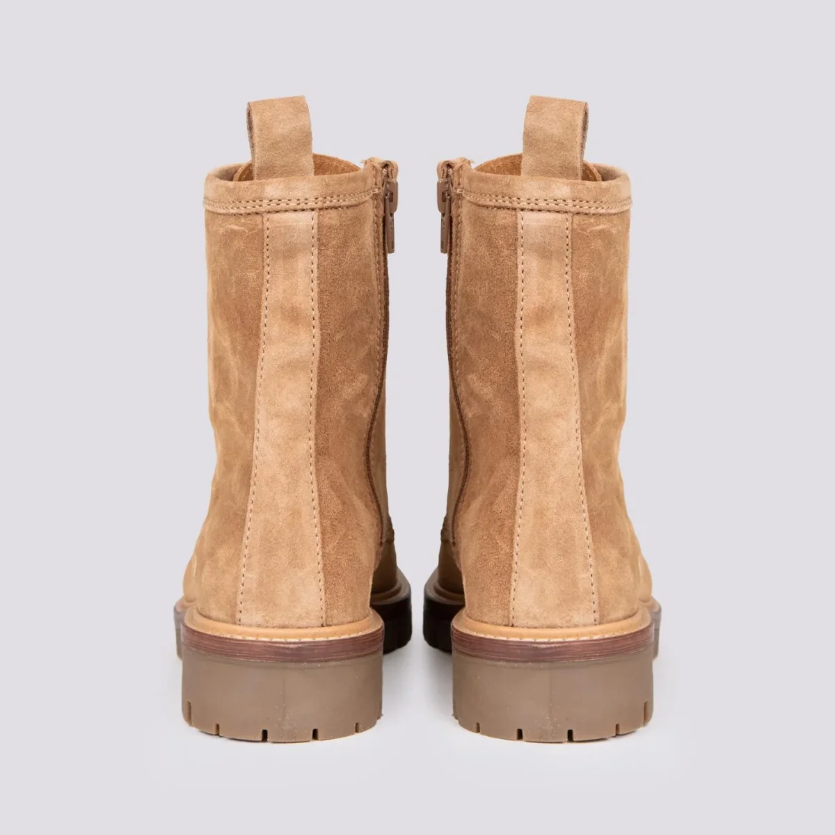 ANFIBIO CON LACCI IN CAMOSCIO BEIGE - immagine 4