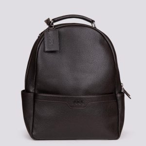 ZAINO IN PELLE MARTELLATA MARRONE TRAVELER