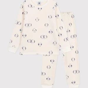 Pigiama bambino in tessuto felpato con pinguini stampati