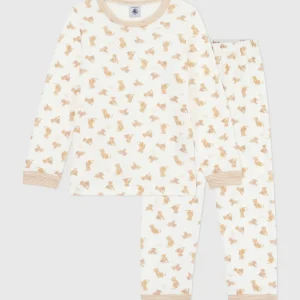 Pigiama in ciniglia con leopardi stampati bambino