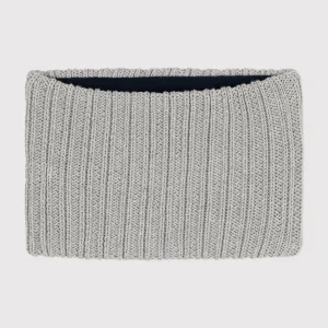 Snood grigio in maglia foderata in pile bambino
