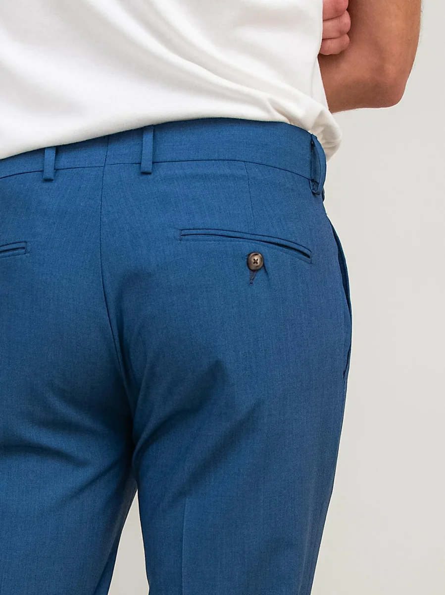 PANTALONE CON PINCES COLOR JEANS - immagine 5