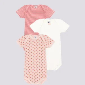 CONFEZIONE DA 3 BODY IN COTONE CON FANTASIA A FIORI