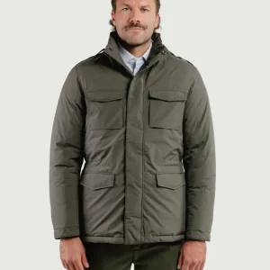 FIELD JACKET IN NYLON VERDE MILITARE
