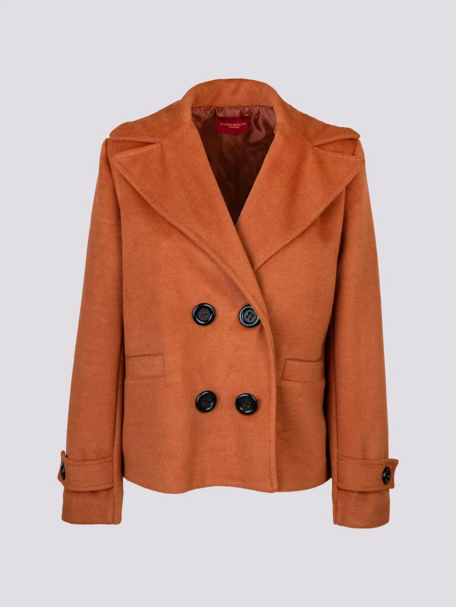 PEACOAT DOPPIOPETTO OVERSIZE MATTONE - immagine 3