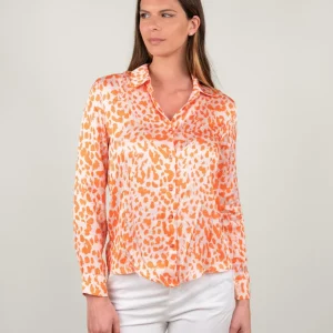 CAMICIA STAMPA ANIMALIER ARANCIO