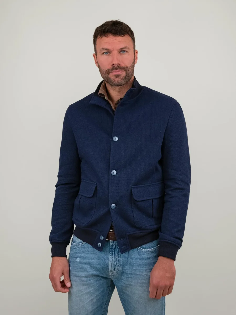 GIUBBOTTO IN MAGLIA BLU