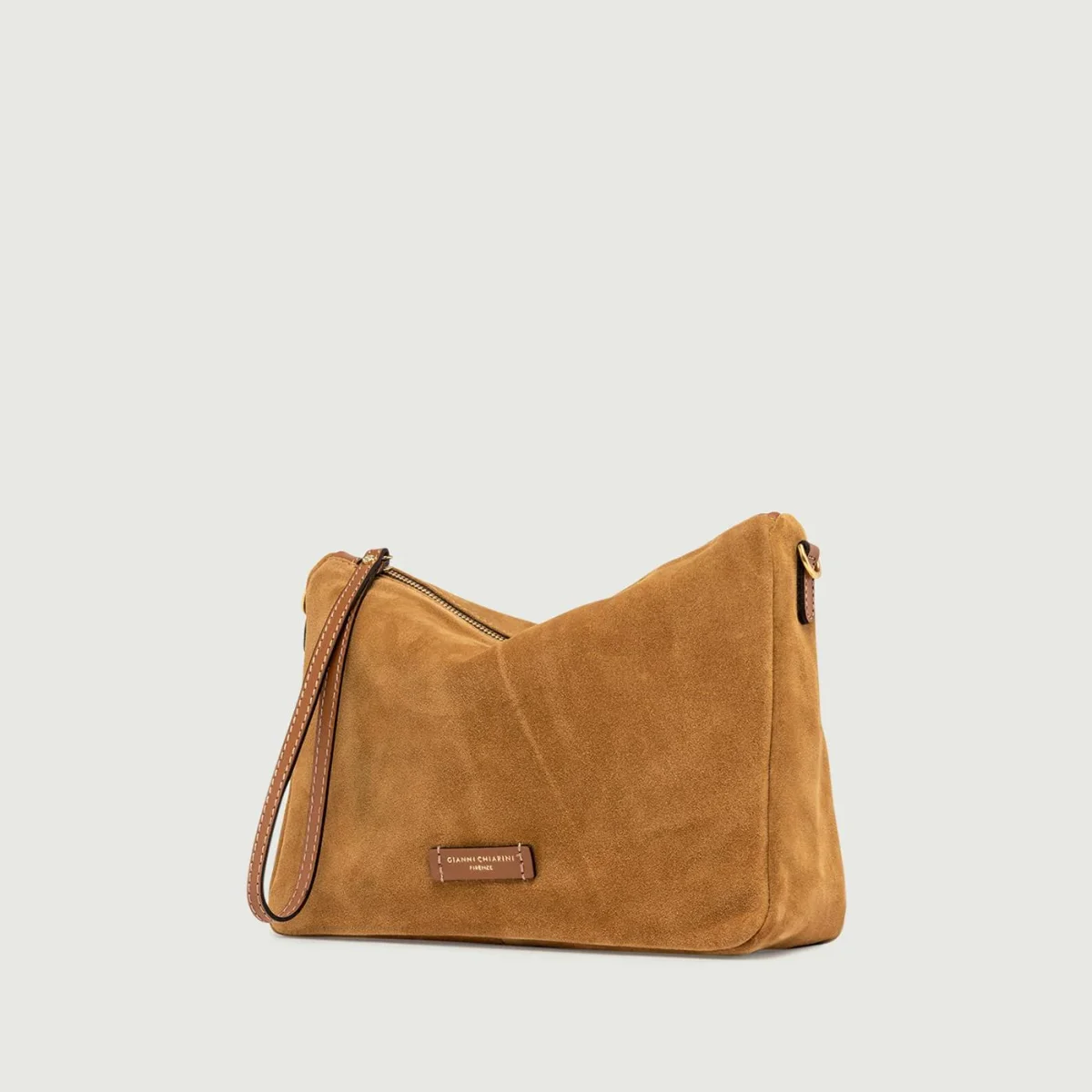 Borsa a mano Nora in camoscio cuoio - immagine 7