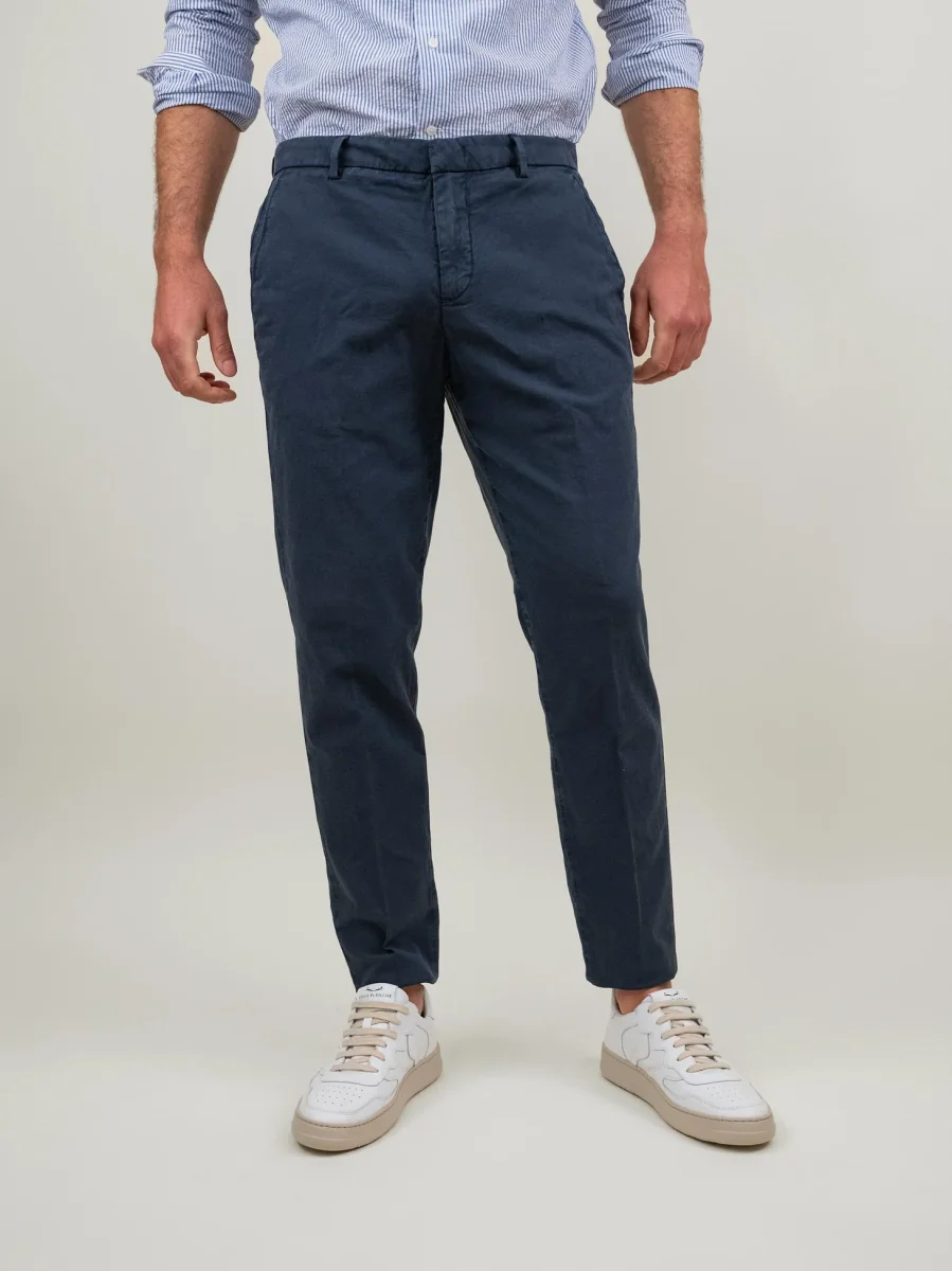 PANTALONE chinos in cotone color blu