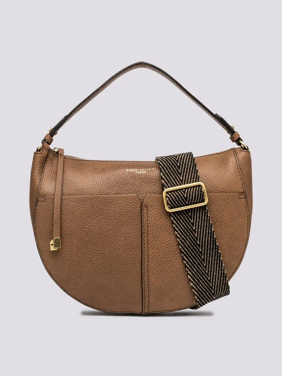 BORSA a spalla Ginko in PELLE color tokai