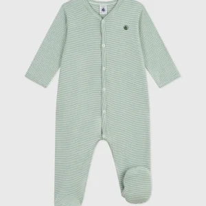 Pigiama in cotone millerighe neonato